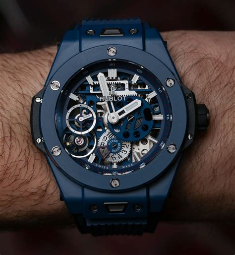 hublot ceramic blue bracelet price|hublot blue watch.